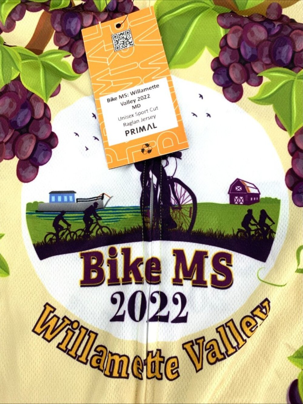 Primal Cycling Jersey Unisex Sz M Bike MS 2022 Willamette Valley Oregon NWT - Picture 3 of 10